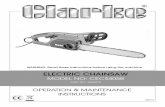 Clarke CECS405B Electric Chainsaw Manual · Thank you for purchasing this Electric Chainsaw. Please read this manual thoroughly, before attempting to operate, and carefully follow