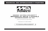 SERIE ULTRA-SILENT MODELO DCA-125USJ - Multiquip … · 2013-08-05 · parts and operation manual manual de operacion y partes lista de partes no. m3870400004 revisión #1 (03/13/06)