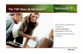 The TSP Story @ Microsoft IT - ITQ | IT Quality Group ...itq.ch/pdf/sepg/TSP_Microssoft_404c.pdf · The TSP Story @ Microsoft IT Microsoft’s experience using the Team Software Process