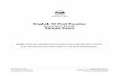 English 10 First Peoples - QuestionBank.CA 10 Subjects/English First Peoples... · English 10 First Peoples Examination Booklet Sample Exam ... every fifth line is numbered 5, 10,