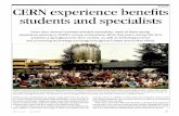 CERN experience benefits students and specialists · CERN experience benefits students and specialists ... scientists and engineers ... work in particle physics and further afiel
