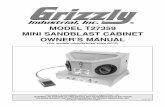 MODEL T27359 MINI SANDBLAST CABINET OWNER'S … · Some dust created by power sanding, sawing, ... Controls amount of air flow and ... Always tie back or