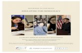 educating foR democRacy - Generation Citizen foR democRacy ... at the graduate school of education and information sciences) a. ... • Examine the importance of young people becoming
