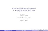 MA Advanced Macroeconomics 3. Examples of VAR … · MA Advanced Macroeconomics 3. Examples of VAR Studies Karl Whelan School of Economics, UCD ... Stock and Watson’s 2001 JEP paper