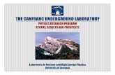 THE CANFRANC UNDERGROUND LABORATORY - … · THE CANFRANC UNDERGROUND LABORATORY ... (7.8 Km. long), of the Spanish Railway National Network ... (2β/γcoincidence experiment)