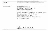 GAO-09-591 Defense Contracting Integrity: Opportunities Exist to … · 2011-09-29 · DEFENSE CONTRACTING INTEGRITY . Opportunities Exist to Improve DOD’s Oversight of ... Contractor