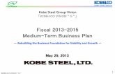 Fiscal 2013-2015 Medium-Term Business Plan · Fiscal 2013-2015 Medium-Term Business Plan ... power consumption and cost ... Made capital injection into a maker of large-