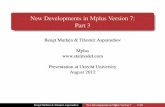 New Developments in Mplus Version 7: Part 3 · New Developments in Mplus Version 7: Part 3 Bengt Muthen & Tihomir Asparouhov´ Mplus Presentation at Utrecht University August 2012