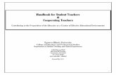 Handbook for Student Teachers Cooperating Teachers Teaching... · 2017-08-22 · Handbook for Student