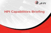 HPI Capabilities Briefing - Turbine Controls · HPI Capabilities Briefing. ... • Maintenance • Warranty Management • Employee Training and ... •Gas Turbine and diesel engine