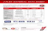 J-FLEX MATERIAL DATA SHEET€¦ · j-flex material data sheet fda compliant translucent silicone ... din 53504 type s1 mpa psi 6.0 min 7.0 870 min 1015 elongation @ break iso 37 type
