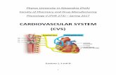 CARDIOVASCULAR SYSTEM (CVS) - Pharos University in … 2017/… · 1- Properties of cardiac muscle. 2- Innervation of the heart. 3- Cardiac cycle. 4- Heart sounds. ... discharge of