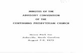 MINUTES OF THE ADVISORY CONVENTION OF THE … · MINUTES OF THE ADVISORY CONVENTION OF THE de' .:- - ... Roger Crouch, Sr. W.C. Plowden, ... Basil Albert G. David Russell F ...