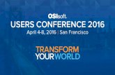 USERS CONFERENCE 2016 - OSIsoft · Title: Best Practices for the OSIsoft UC and Slide Template Author: Samanata Le Created Date: 4/7/2016 5:43:12 AM