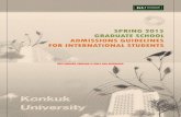 SPRING 2015 GRADUATE SCHOOL ADMISSIONS GUIDELINES FOR INTERNATIONAL STUDENTS · 2014-11-28 · GRADUATE SCHOOL ADMISSIONS GUIDELINES FOR INTERNATIONAL STUDENTS ... Early Childhood