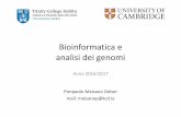 Bioinformatica e analisi dei genomi - Unifedocente.unife.it/silvia.fuselli/dispense-corsi/bioinfo...5. variant calling SNPs/indels single/multi-sample samtools raw variants (.vcf)