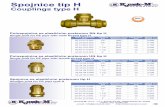 Spojnice tip H - 25.11 - Komak-M Couplings.pdf · Single joint for PE pipe with male thread type H 0,089 0,120 ... 118 99 104 Spojnica sa ... Spojnice tip H. Spojnice