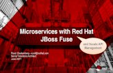 Microservices with Red Hat JBoss Fuse a...“Building a horizontally scalable API on your enterprise systems is not difficult with the integration tools from Red Hat. Ruud Zwakenberg