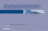 The value of environmental, social and governance … VALUE OF ENVIRONMENTAL, SOCIAL AND GOVERNANCE FACTORS FOR FOUNDATION INVESTMENTS