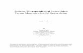 Stricter Microprudential Supervision Versus ...€¦ · Stricter Microprudential Supervision Versus Macroprudential Supervision ... Stricter Microprudential Supervision Versus Macroprudential