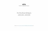 Scholarships 2018-2019 - Mercy College · Scholarships 2018-2019 ... This endowed scholarship fund was established in 1998 by Mr. and Mrs ... was instrumental in the establishment
