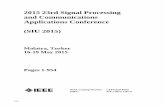 2015 23rd Signal Processing and Communications ...toc.proceedings.com/26456webtoc.pdf · 2015 23rd Signal Processing and Communications Applications Conference (SIU 2015) Malatya,