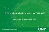 A Survival Guide to the DSM-5 - University of North Texaswise.unt.edu/sites/default/files/DSM-5 Survival Guide...•Questionable engagement in field trials •Questionable empirical
