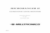 Instruction Manual PL-365 November 1992 · MICRORANGER II ULTRASONIC LEVEL MONITOR Instruction Manual PL-365 November 1992 33453650 PRR 2.3