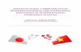 INTERCULTURAL COMMUNICATION BETWEEN ... COMMUNICATION BETWEEN JAPANESE AND VIETNAMESE EMPLOYEES IN INTERNATIONAL COMPANIES IN JAPAN Huynh Thuy Vy – Student ID: 81524885 Graduate