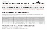 OLYMPIC WEIGHTLIFTING CHAMPIONSHIPSolympicweightlifting.nz/wp-content/uploads/2016/07/2016_SIslands... · 2016 SOUTH ISLAND OLYMPIC WEIGHTLIFTING CHAMPIONSHIPS Information for Clubs