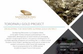 TOROPARU GOLD PROJECT - Sandspring Resources · Toroparu Gold Project, ... success of exploration ... in accordance with NI 43-101and the CanadianInstitute of Mining, Metallurgy and
