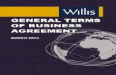 GENERAL TERMS OF BUSINESS AGREEMENT [INTERNATIONAL TEMPLATE] · GENERAL TERMS OF BUSINESS AGREEMENT MARCH 2014 ... e.g. a Service Level Agreement ... managing general agency or a