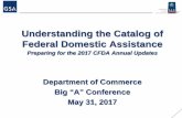 Understanding the Catalog of Federal Domestic Assistance A... · Understanding the Catalog of Federal Domestic Assistance ... FY 2017 Annual Agency Coordinator Forum. GSA – IAE