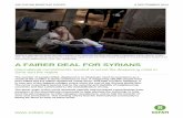A FAIRER DEAL FOR SYRIANS - Oxfam International · relative to the size of its economy ... Oxfam briefing paper ‘A Fairer Deal for Syrians’, ... (incl. imputed CERF13 and ECHO14
