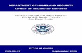 Office of Inspector General · Office of Inspector General Vehicle Disposal and Sales Program ... Purpose, Scope, ... OIG Office of Inspector General
