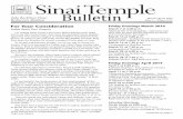 Bulletin - Sinai Templesinai-temple.org/Bulletins/Mar_Apr_2014.pdf · I’m writing these words a few hours before Marsha and I head ... Karen Mendelsohn ... The program will open