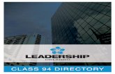 CLASS 94 DIRECTORY - orlandochamber.org · CLASS 94 DIRECTORY @LeadershipORL #LO94 Stephanie A. Asendorf “Stephanie” Senior Manager, IT Strategy & Risk Lockheed Martin Missiles