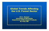 Global Trends Affecting the U.S. Forest Sector U.S. Japan Germany UK France Italy China ... Top 10 Hardwood Log Exporters Globally $0 $100 ... Top 10 Softwood Lumber Importers $0 $1,000
