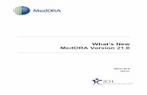 What’s New MedDRA Version 21 · 2018-02-28 · What’s New MedDRA Version 21.0 iii March 2018 ... 2.3.1 Translation Review ... study of the feasibility of mapping of 919 ICD10
