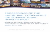 PROCEEDINGS OF THE INAUGURAL … OF THE INAUGURAL CONFERENCE ON INTERNATIONAL DEVELOPMENT 1 ... RUSSIA – Keunwon Song ... (video presentation)