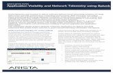 application visibility and network telemetry using splunk … · ARISTA WHITE PAPER APPLICATION VISIBILITY AND NETWORK TELEMETRY USING SPLUNK 2 There are two parts to the Arista Network