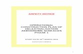 Operational plan for Deleathalisation of Airside Surfaces.… · CONSTRUCTION PLAN OF DELEATHALISATION ... the method of construction, environmental and safety ... at the corner of