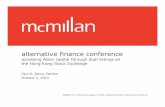 alternative finance conference - McMillan - Alternative Finance Conference... · McMillan LLP l