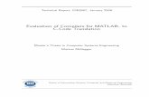Evaluation of Compilers for MATLAB- to C-Code …238367/FULLTEXT01.pdf · C-Code Translation Master’s Thesis in Computer ... Evaluation of Compilers for MATLAB- to C-Code ... this