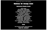 Union Street Song List for your loving - Whitesnake Footloose- Kenny Loggins Keep The Faith- Bon Jovi Let's Dance - David Bowie Living on a Prayer- Bon Jovi Summer of ‘69- Bryan
