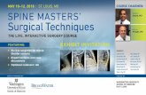 MUNISH C. Gupta, MD Surgical Techniques - BroadWaterbroad-water.com/site/wp-content/uploads/2018/02/Spine-Masters-2018... · Surgical Techniques ... Jacob Buchowski, MD Ian Dorward,