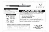 OPERATING INSTRUCTIONS • WARNING …mytoolservice.com/man/SX240B.pdfSX240B 4 Rev. 05/24/04 Operating Instructions • Warning Information • Parts Breakdown Nipple Air Supply...