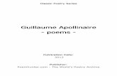 Guillaume Apollinaire - poems - : Poems .Guillaume Apollinaire - poems - Publication Date: 2012