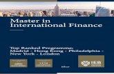 Master in International Finance - IEB · - Introduction to Corporate Finance - Bloomberg Basics ... The Master in International Finance is the best and most complete Finance ... Ex