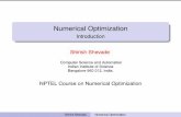 Numerical Optimization - Introduction - NPTEL · Numerical Optimization Introduction Shirish Shevade Computer Science and Automation Indian Institute of Science ... Numerical method